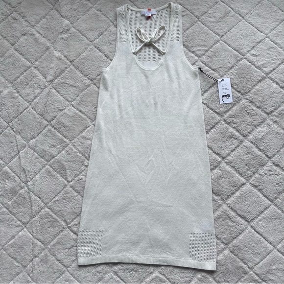 Duffy | Ivory Cover Up Knit Sweater Dress | Size Extra Small - Picture 2 of 9